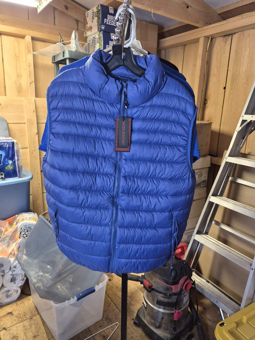 Maximos Royal Blue Quilted Puffer Vest Bin 44